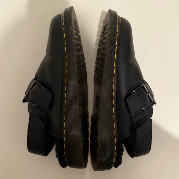 Dr. Martens Docs Jorge II Ambassador Black Faux Fur Lined Slingback Mules US 9 - Picture 11 of 12